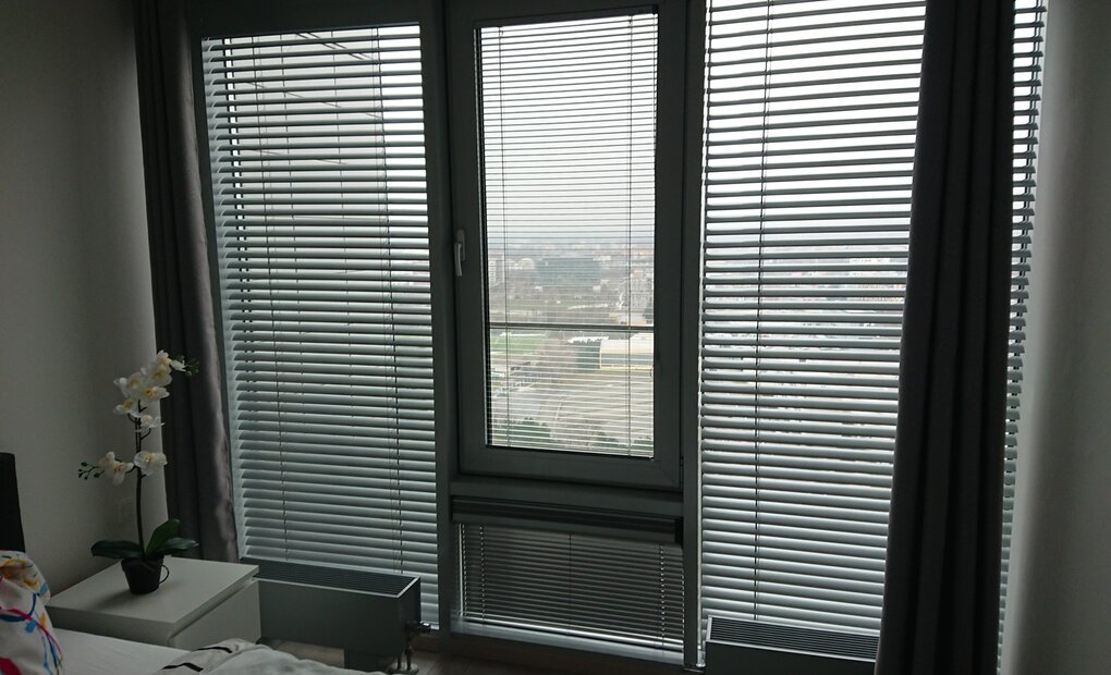 Interior blinds between the glass