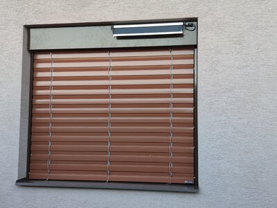 Solar-powered exterior blinds